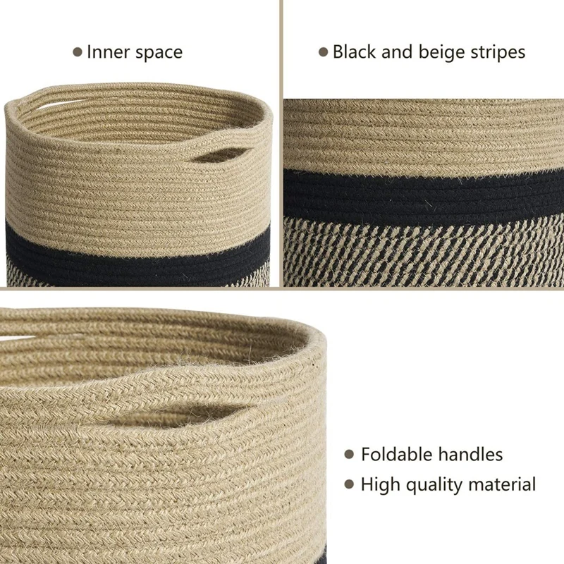 

Plant Basket Modern Woven Basket for Flower Pot Floor Indoor Planters Storage Organizer Basket Rustic Home Decor