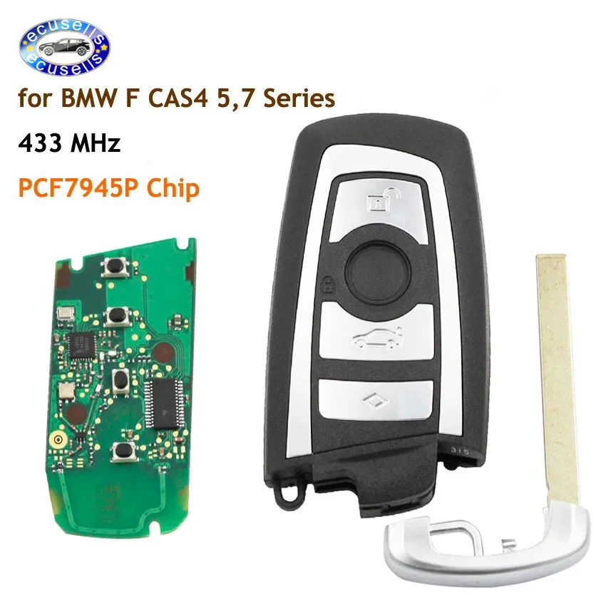 Смарт-ключ с дистанционным управлением 4 кнопки 433 МГц для BMW F CAS4 5 Series 7 смарт-ключ