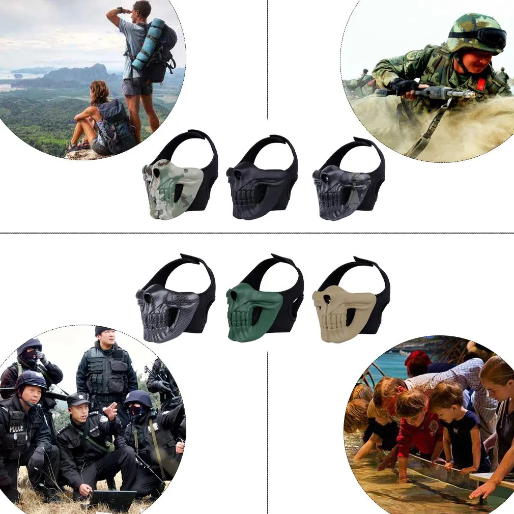 _ Наружные полевые маски Airsoft пейнтбол тренировочная маска Glory Череп на Хеллоуин