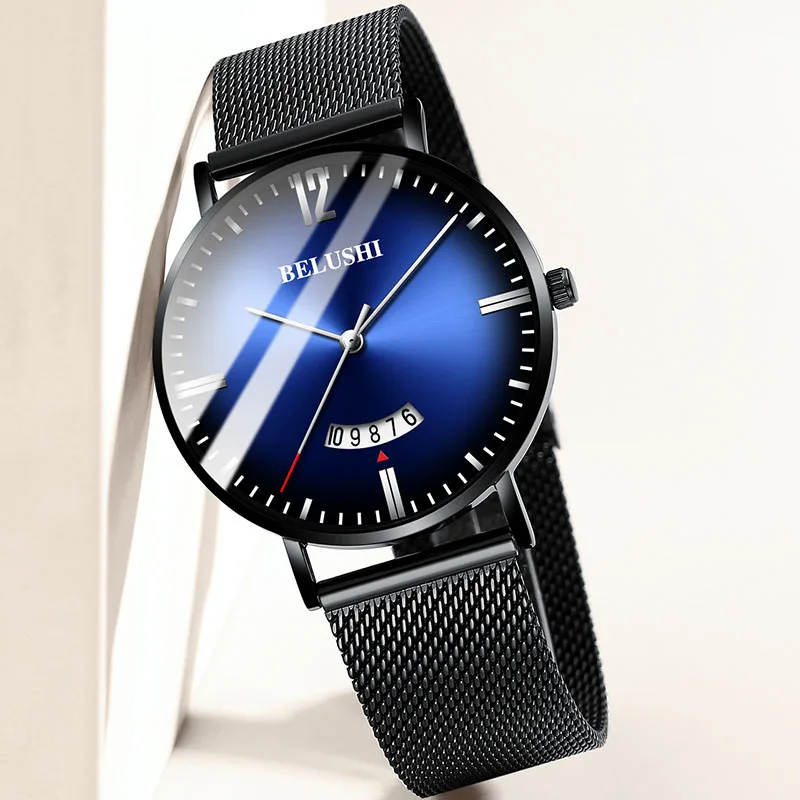 Мужские наручные часы 2019 роскошные Брендовые мужские деловые классические