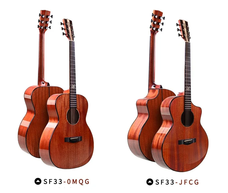 Fingerstyle Mahoga Акустическая гитара из цельного дерева 40 дюймов народная гитара деревянная гитара 40 дюймов OM гитара яркий светильник поверхность краски