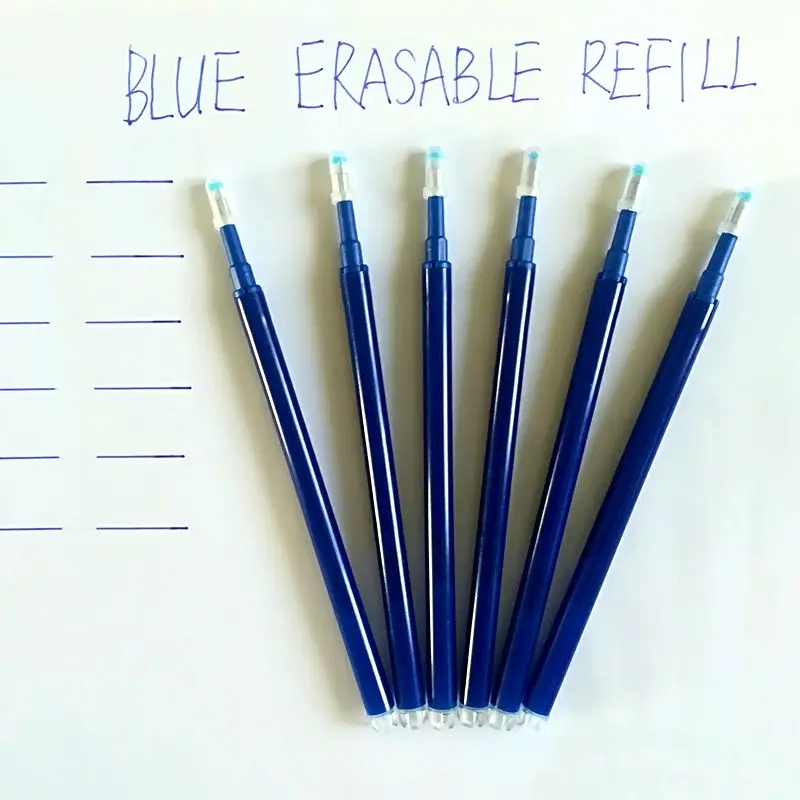 6 PCS BLUE Frixion Pen Erasable Gel Pen Blue Red Black Ink 0.7mm Erasable Pen Refill Rod Friction Pen School Stationery Office Writing Tool - Цвет: 6 PCS BLUE
