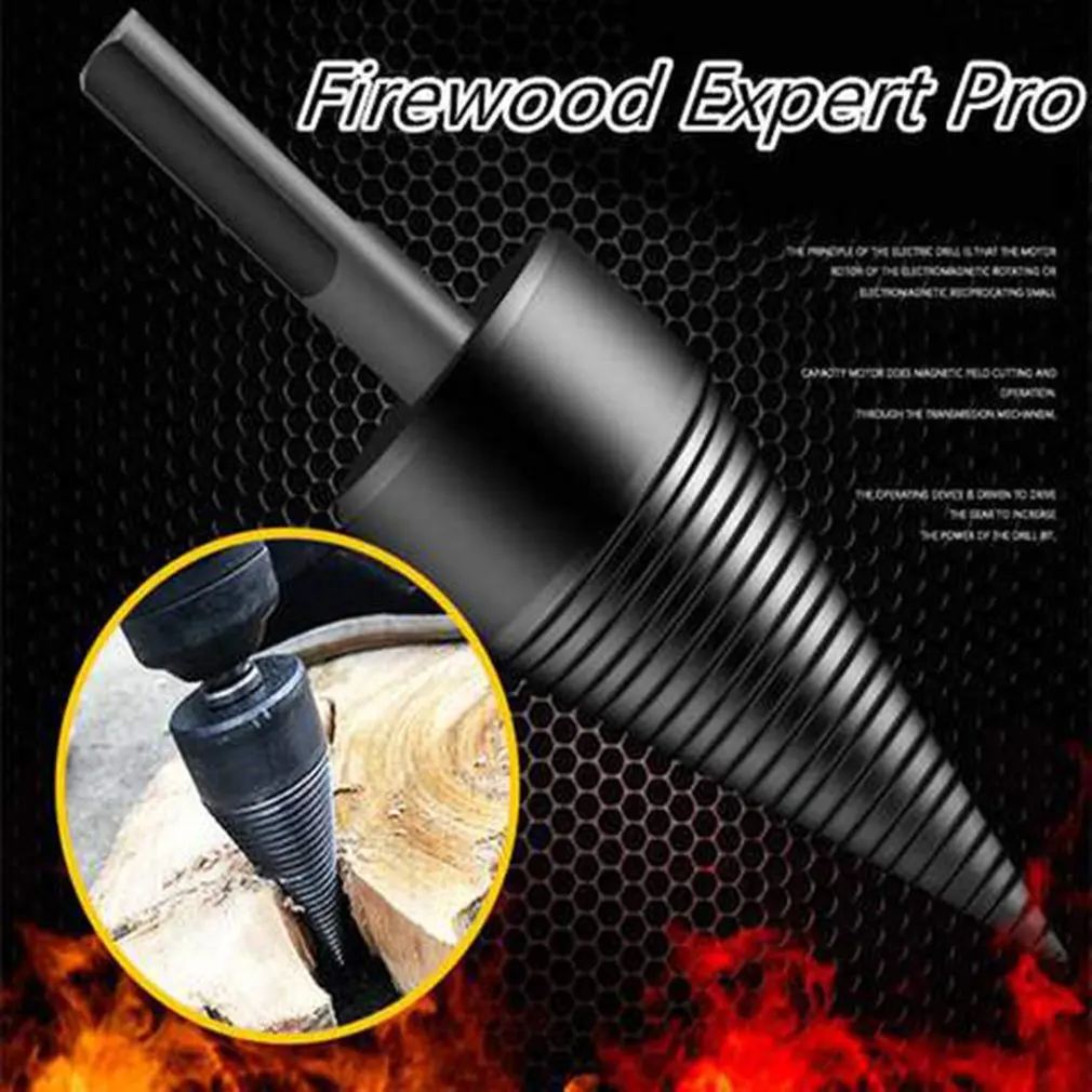 Weichai drill bit Chop wood Splitting tool cone Log Splitters Wood breaking machine breaker Firewood chopper |
