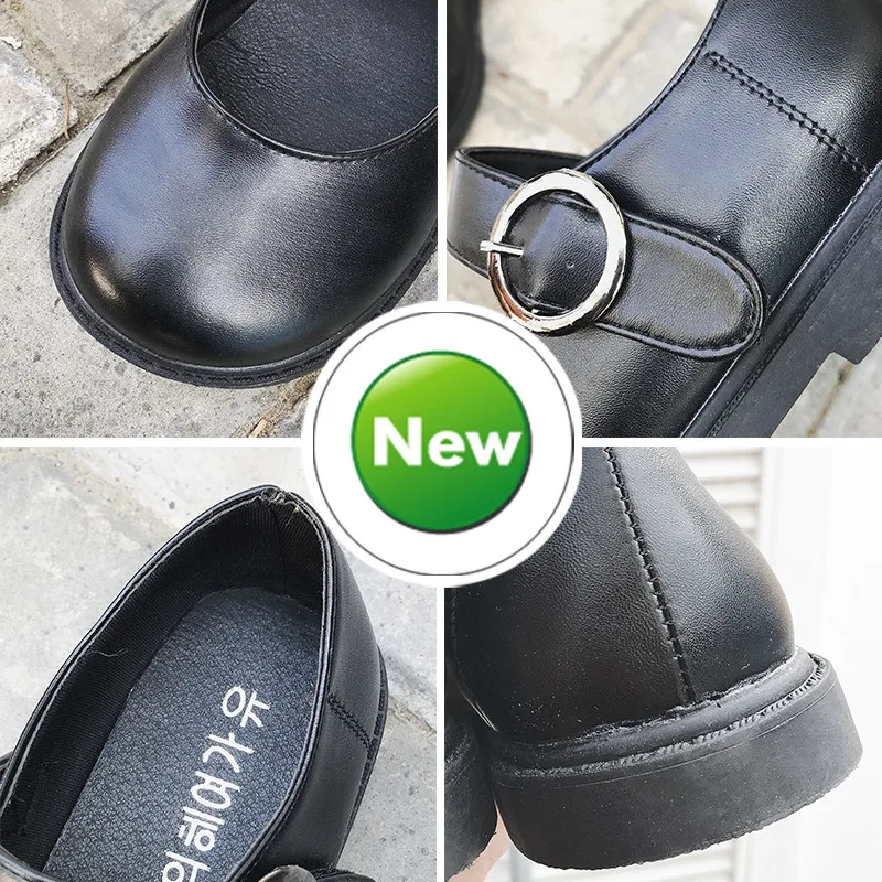 Женские туфли в стиле ретро Mori кожаные на плоской подошве Харадзюку Тонкие Туфли