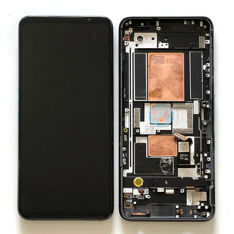 6 78original for asus rog phone 5 rog 5 pro lcd display screentouch panel digitizer frame for rog 5s pro 5 ultimate zs673ks free global shipping