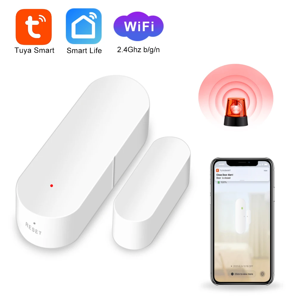 Смарт-детектор Techage Tuya для домашней безопасности независимый детектор открытия и