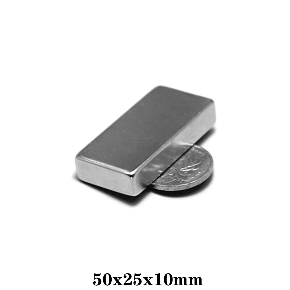 1 ~ 5 шт. 50x25x10 мм N35 блок мощные магниты полоса неодимовый магнит Стандартный 50*25*10
