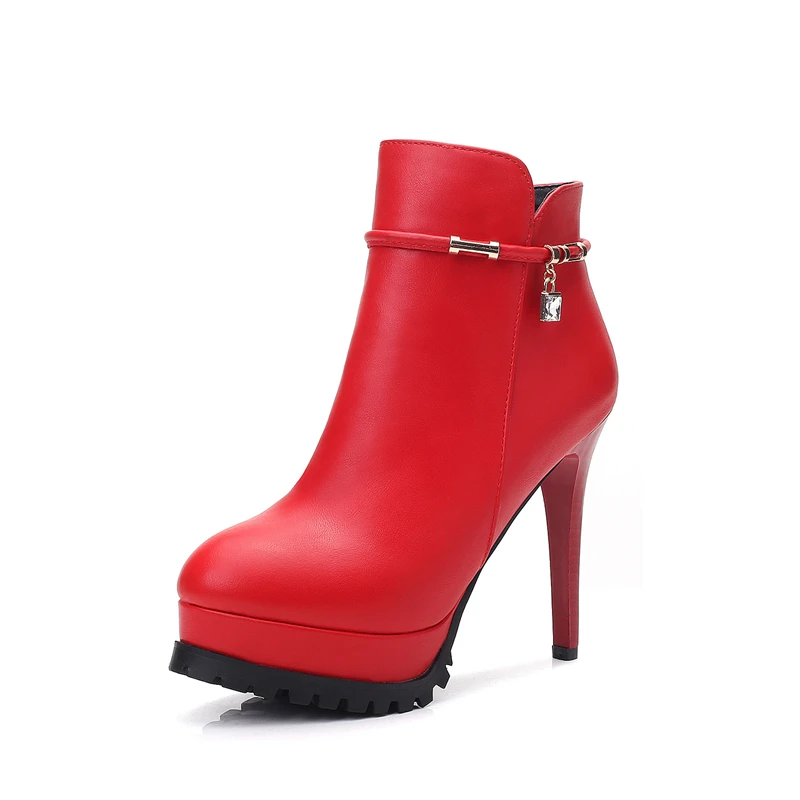 Женские ботильоны из натуральной кожи на шнуровке с круглым носком платформе и