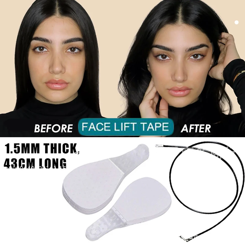 Клейкая лента для подтяжки лица невидимая V образная тонкой кожи морщин обвисшей