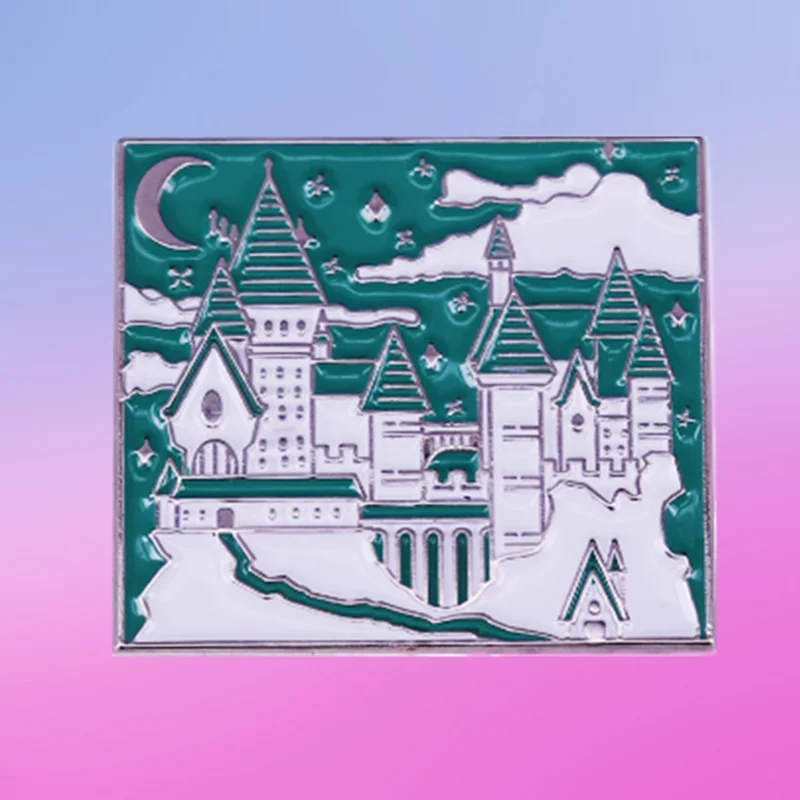 Гарри Ведьма и волшебник школа Фэнтези волшебный замок Эмаль Булавка Волшебный