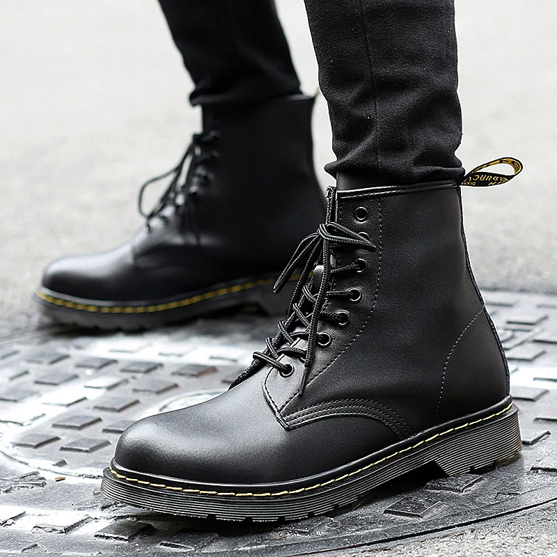 

Повседневная мужская обувь Boty Sapatos, повседневные кожаные черные кроссовки, мужские сапоги