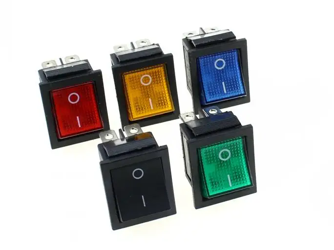 KCD4 клавишный переключатель ВКЛ ВЫКЛ 2 положения 6 контактов с светильник елем