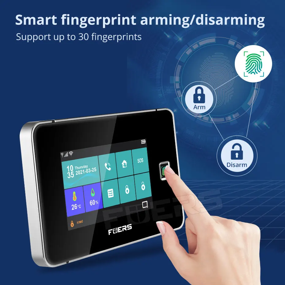 Беспроводной дверной звонок FUERS Wi-Fi GSM Alexa Tuya Smart домашняя система охранной
