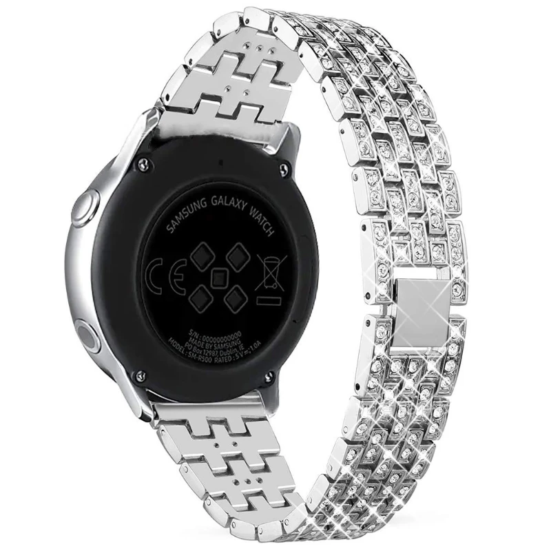 

Luxury Diamond Stainless Steel Strap Wristband Metal Watchband Bracelet Belt for GalaxyWatch3