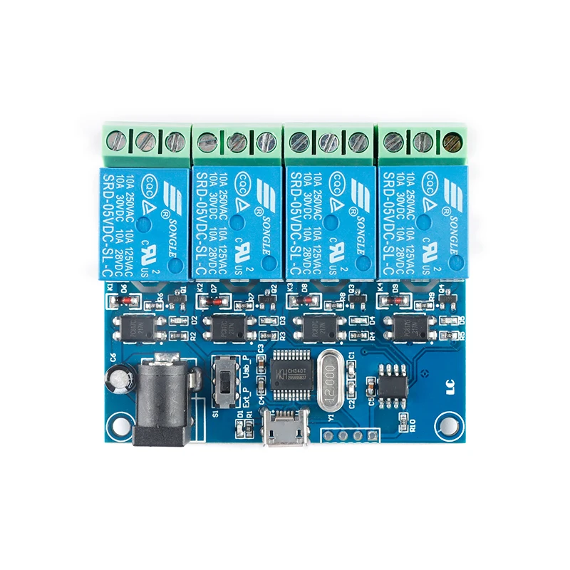 Micro USB 5V LCUS-4 4 Channel релейный модуль Smart Switch Serial Port BSG | Обустройство дома