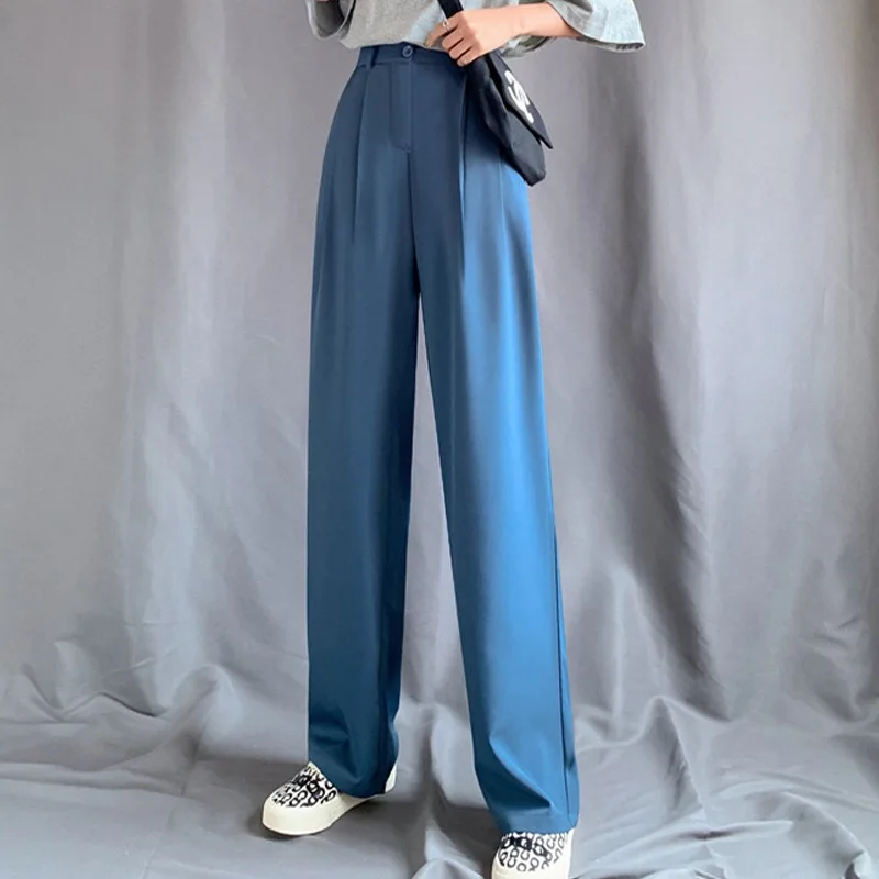 

C5709-Summer trendy one button skinny pants wide leg pants