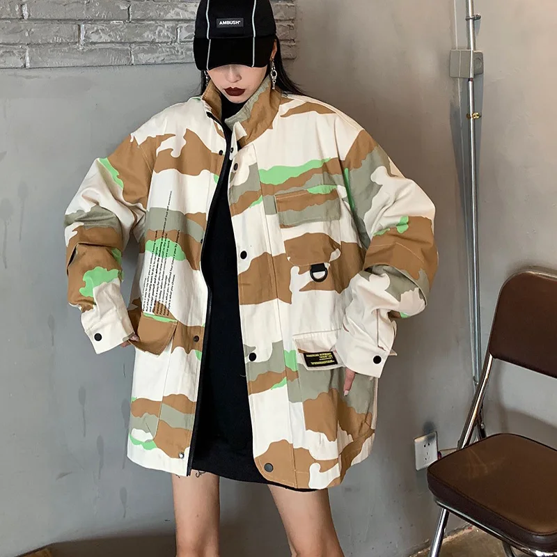 Осенняя Свободная Женская куртка-бомбер Harajuku уличная куртка женская теплая