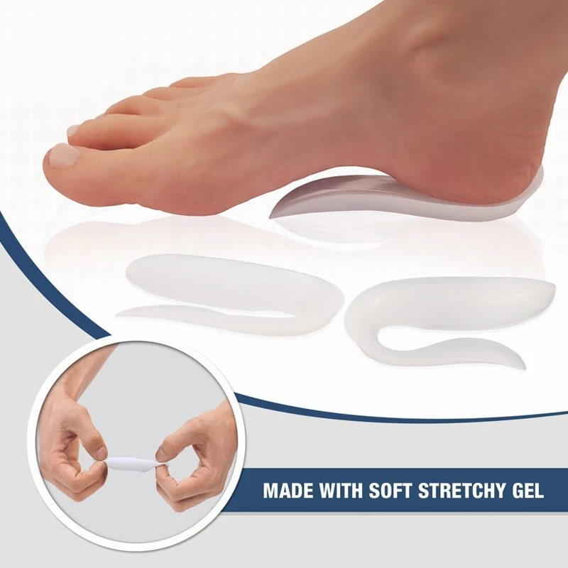 1 пара забота о ногах массажный силиконовый гель U образный Шпоры чашки пятки