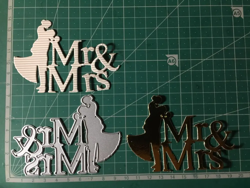 ForeWan металлические режущие штампы жениха невесты рамка свадебные приглашения