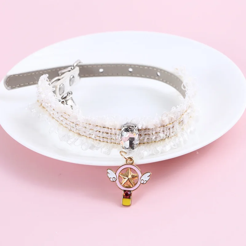 

Ошейник для домашних животных ручная работа полиуретан Регулируемый ошейник для кошек колокольчик сетка красный нагрудник для домашних жи...