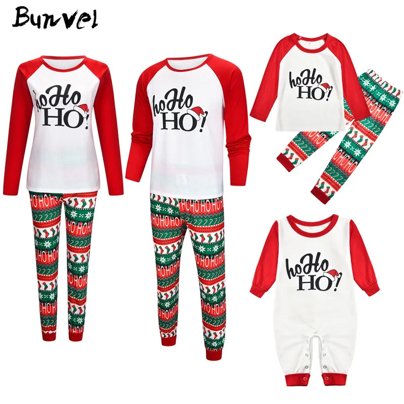 Bunvel/Рождественский пижамный комплект для новорожденных мальчиков и девочек с