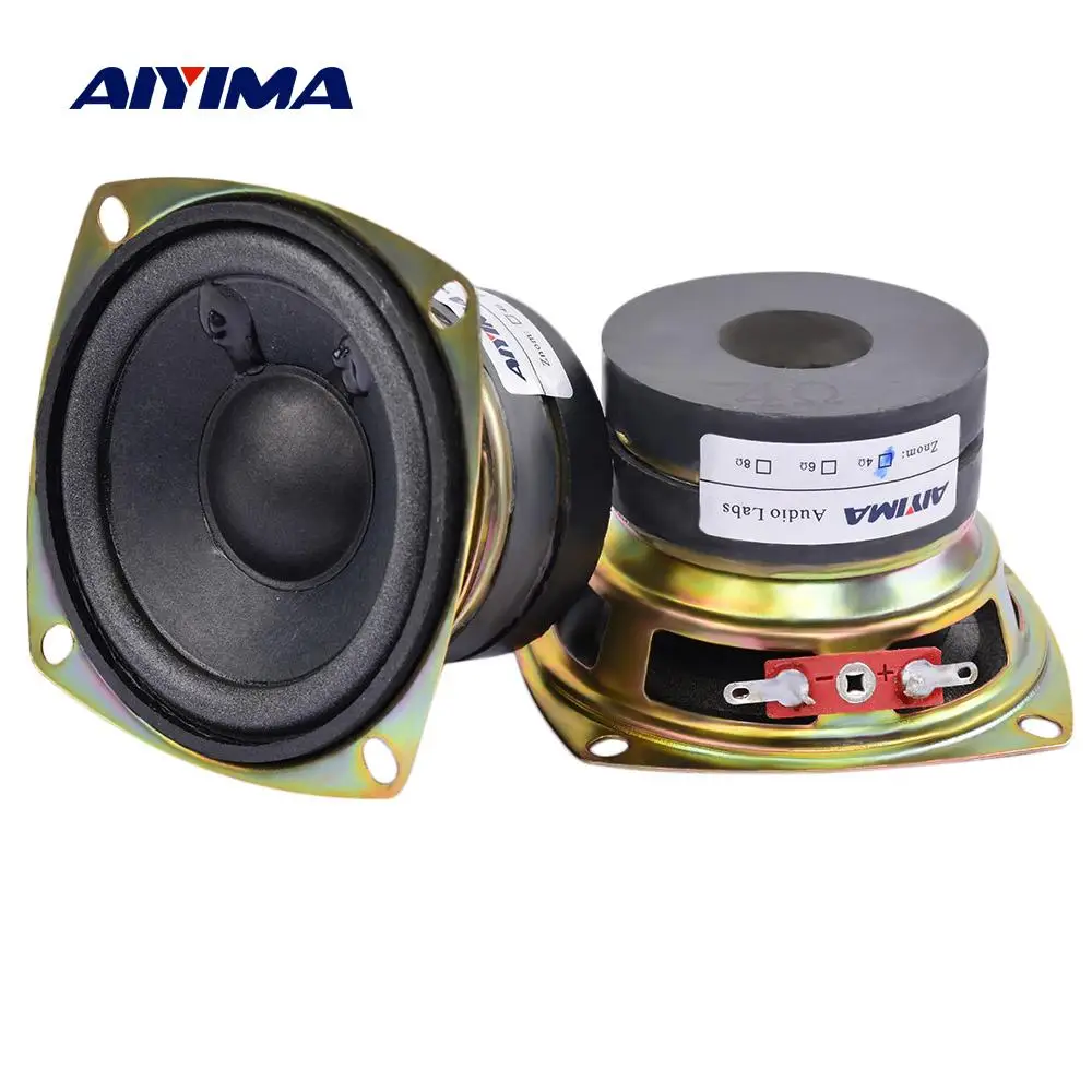 

AIYIMA 2 шт. 3 дюйма портативный полный диапазон динамик 4 Ом 10 Вт звуковая колонка s Неодимовый громкий динамик усилитель аудио домашний кинотеа...