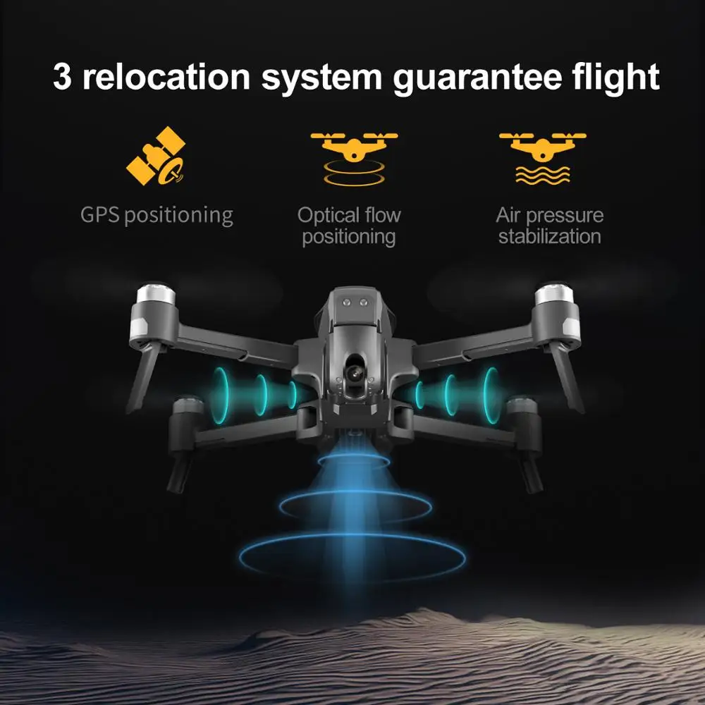 Квадрокоптер D4 Pro с широкоугольной камерой 4K 16 Мп Wi Fi FPV GPS|Радиоуправляемые