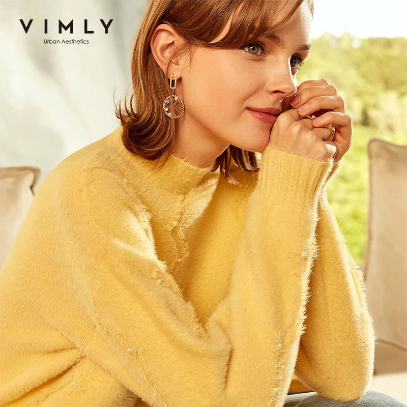 Свитер Женский вязаный однотонный с ложным воротником F3058 | Женская одежда