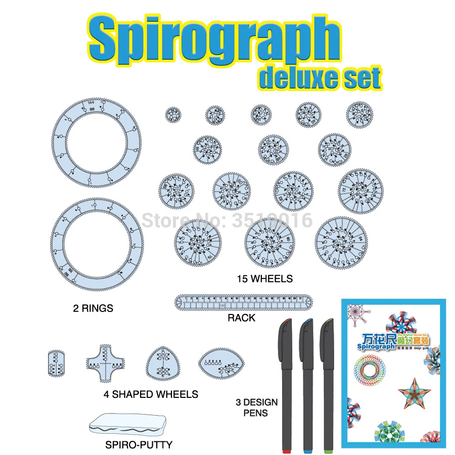 Набор игрушек для рисования spirographic свободный стиль создание рисунков обучающая игра развивающие игрушки