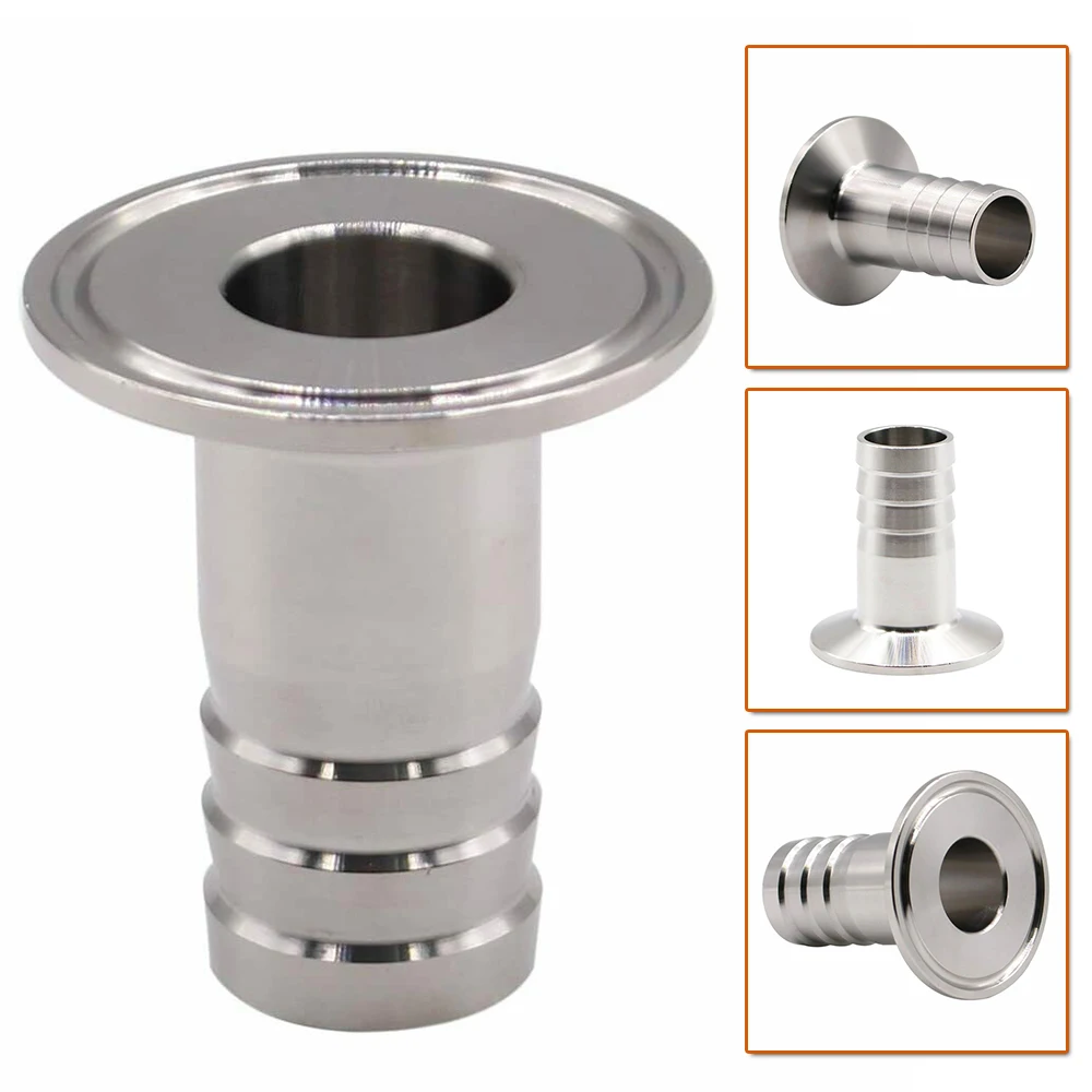 

1.5"Tri Clamp To 1" Barb SS304 Sanitary Hose Pipe Fitting (Ferrule OD 50.5mm)