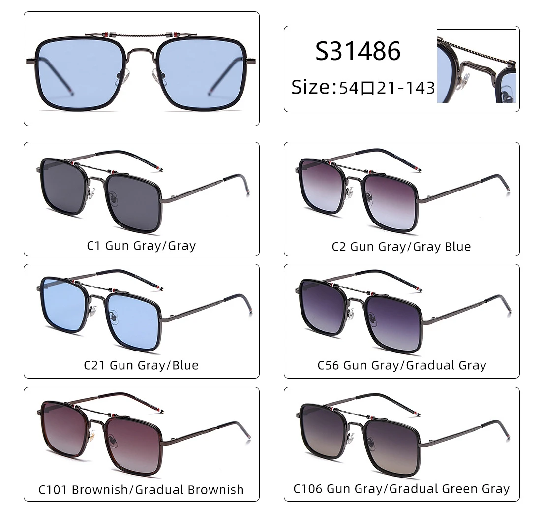 

2021 Vintage Polarized Sunglasses Large Metal Frame UV400 Protection Eyewear For Women Men Traveling Driving Fishing
