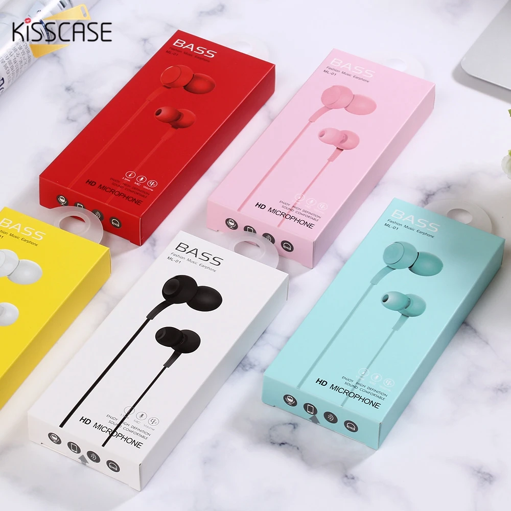 наушники KISSCASE музыкальные стереонаушники вкладыши спортивные Xiaomi huawei с