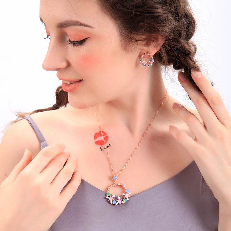 Женское Ожерелье kissme изысканное ожерелье из сплава розового золота с