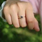 Синий Турецкий Дурной глаз кольцо Для женщин Религиозные Турции ювелирные изделия подарок повезло глаз кольца костяшки для девочек CZ камень открытым простое кольцо aojo