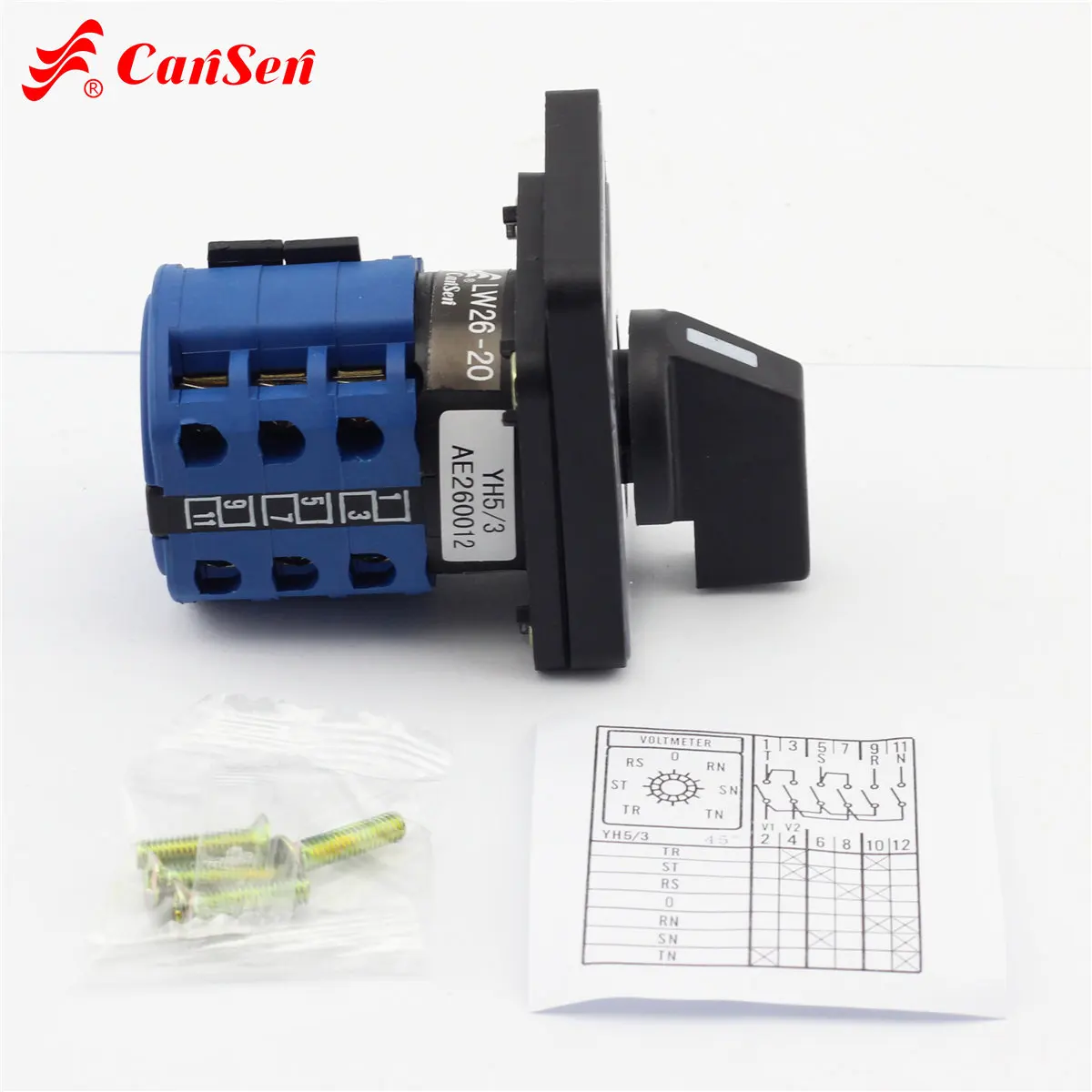 CANSEN LW26 20 CA10 поворотный Кулачковый выключатель Ith 20A вольтметр переключатель