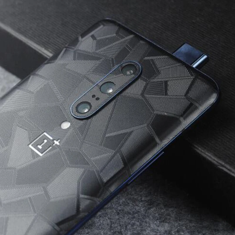 3D Triangle Pattern For Oneplus 7 7T 7Pro Back Film Thin Screen Protector Protective Sticker Paster Rear Decorative Film