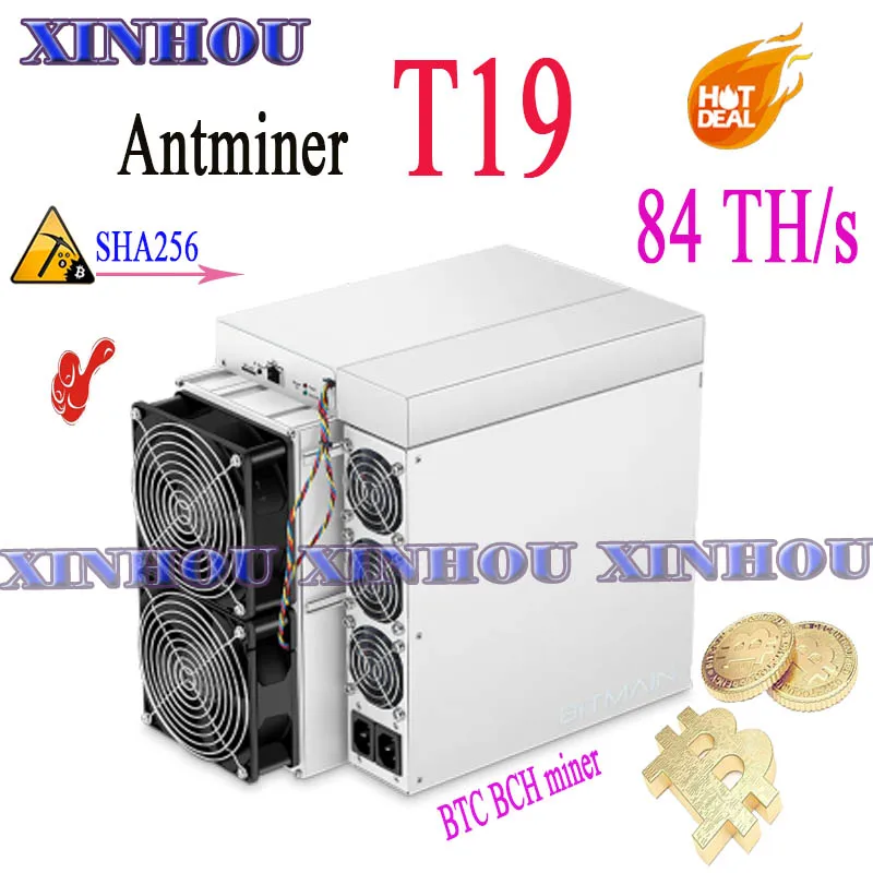 AntMiner T19 84T sha256 Asic miner BTC BCH лучше чем S9 S19 Pro S17 T17 Z15 WhatsMiner M30S M31S M20S M21S A1066
