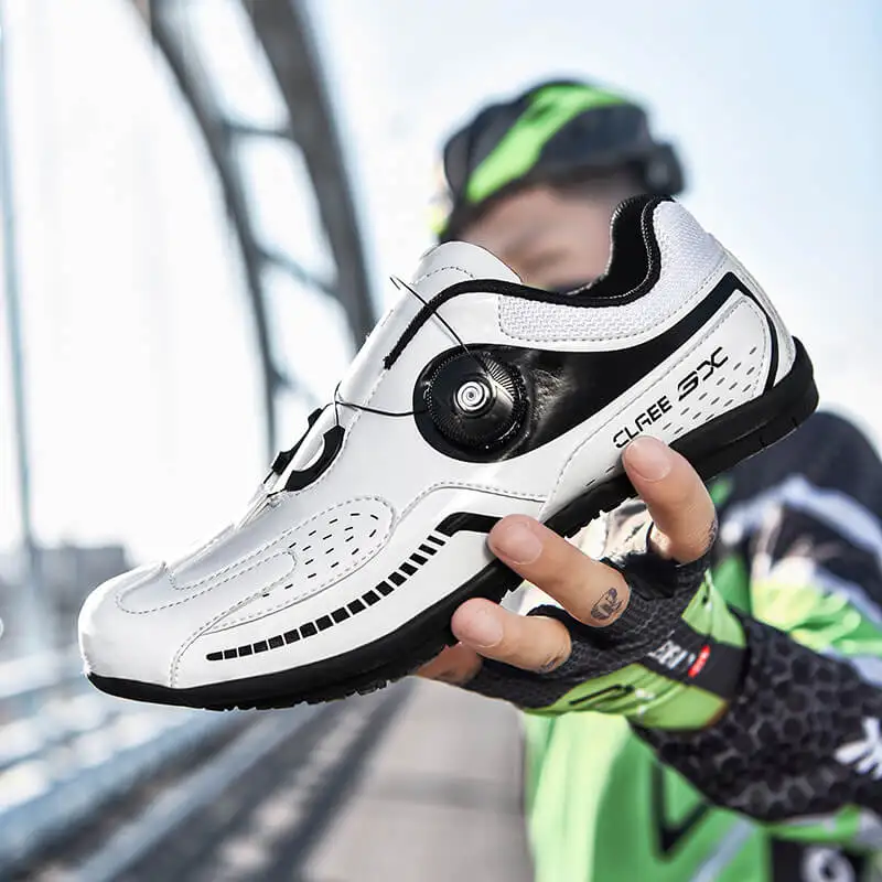 

Men Breathable Rubber Sole Cycling Shoes Light Weight Road Riding Shoes Professional Bicycle Training Sneakers 37-46