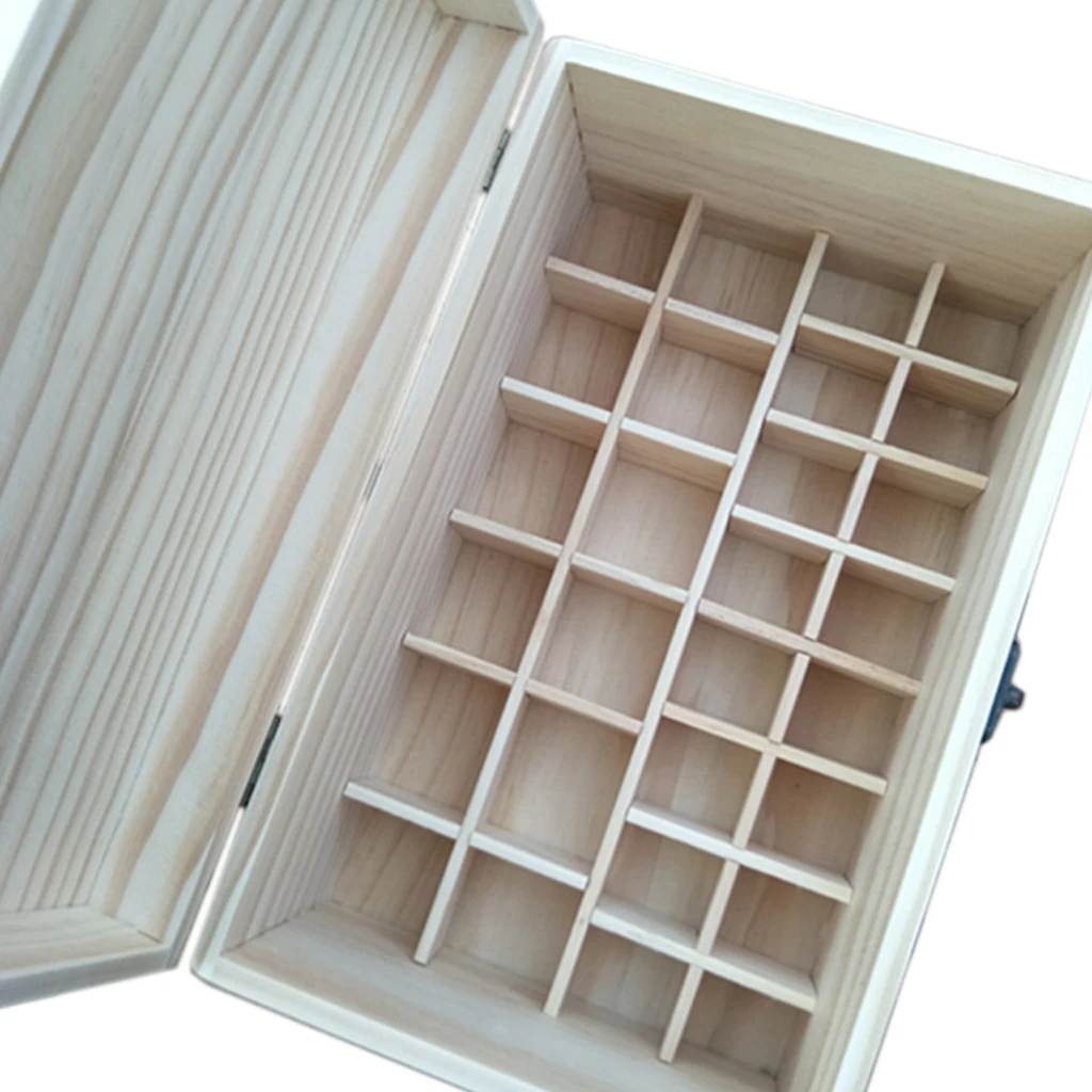 

28 Slot Wood Essential Oil Storage Box Case Container Organizer for 30/10ml