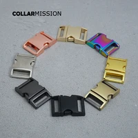 100pcslot high quality metal buckle kirsite diy dog collars accessory durable security lock retailing 20mm webbing 8 kinds