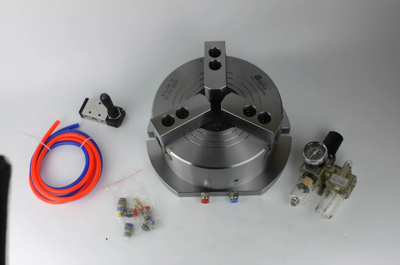 Посередине полая Вертикальная кулачковый пневматического Чака KL04TQ 3 полный