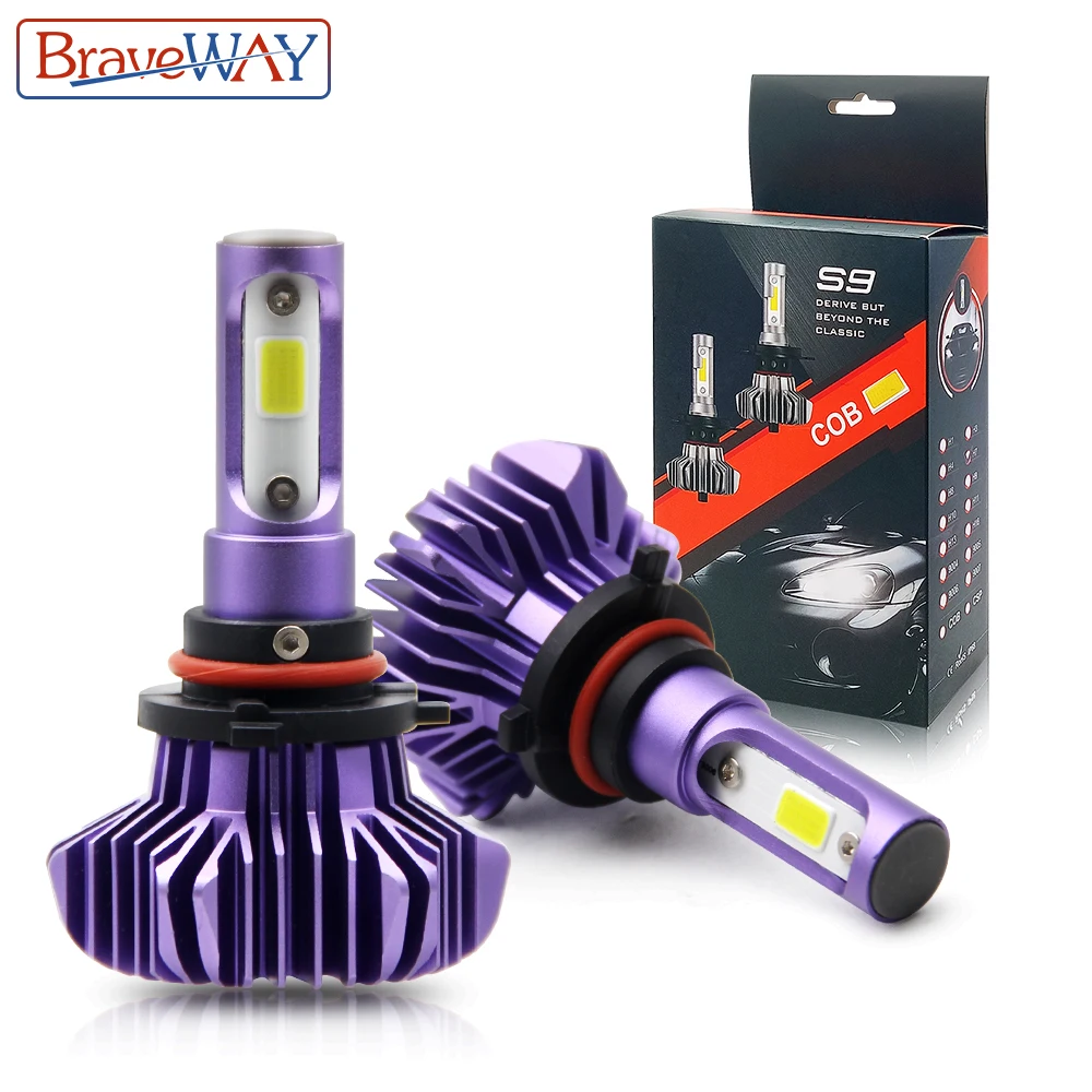 BraveWay H1 H3 H4 H7 H11 светодиодный автомобильный светильник Ламповые ленты для Atuo диодные лампы для автомобилей H4 светодиодный лампы для мотоцикла H1 H7 9006 HB4 светодиодный HB3