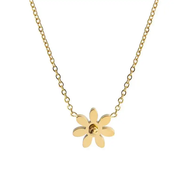 

Small Daisy Women Necklace Female Collarbone Chain Sunflower Ins New Year Gift 2021 Party