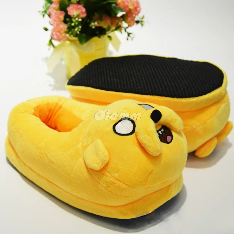 Cartoon Slippers Adventure time Women Anti-Slip Finn Jake Indoor Home Anime character Bedroom Warm Soft Christmas gift | Обувь