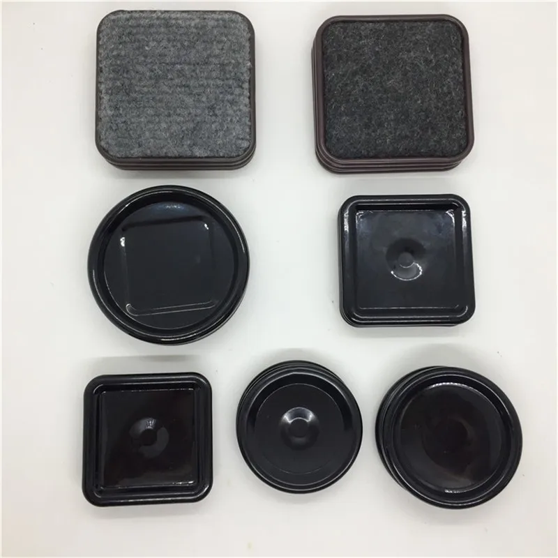

2 Pcs/Lot Round/Square Furniture Floor Blanket Protective Pad Metal Aluminum Skin Help Slip Caster Cup Accessories