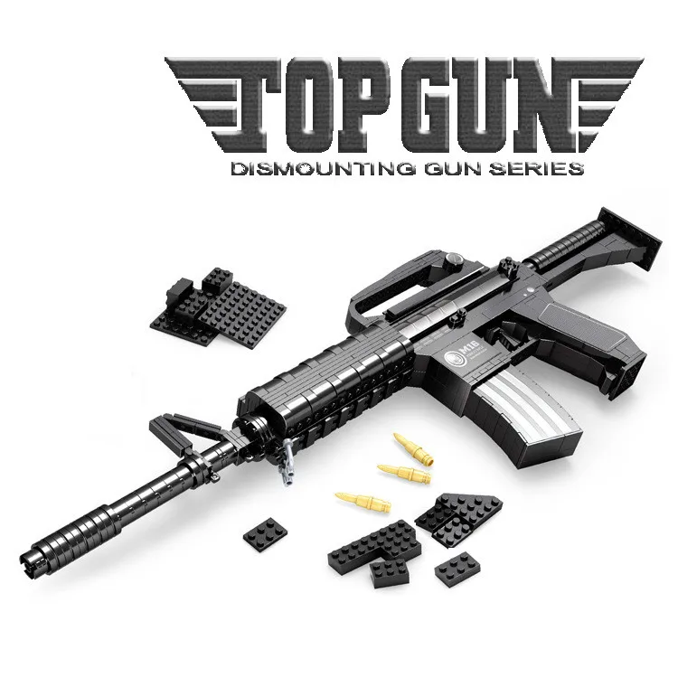 524 шт. M16 штурмовые супер вооружение пазл строительные блоки в собранном виде
