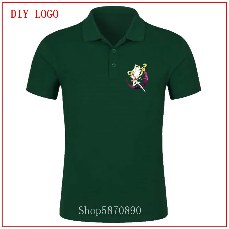 Рубашка-поло с принтом Сейлор Мун Мужская длинная футболка в стиле ольччан