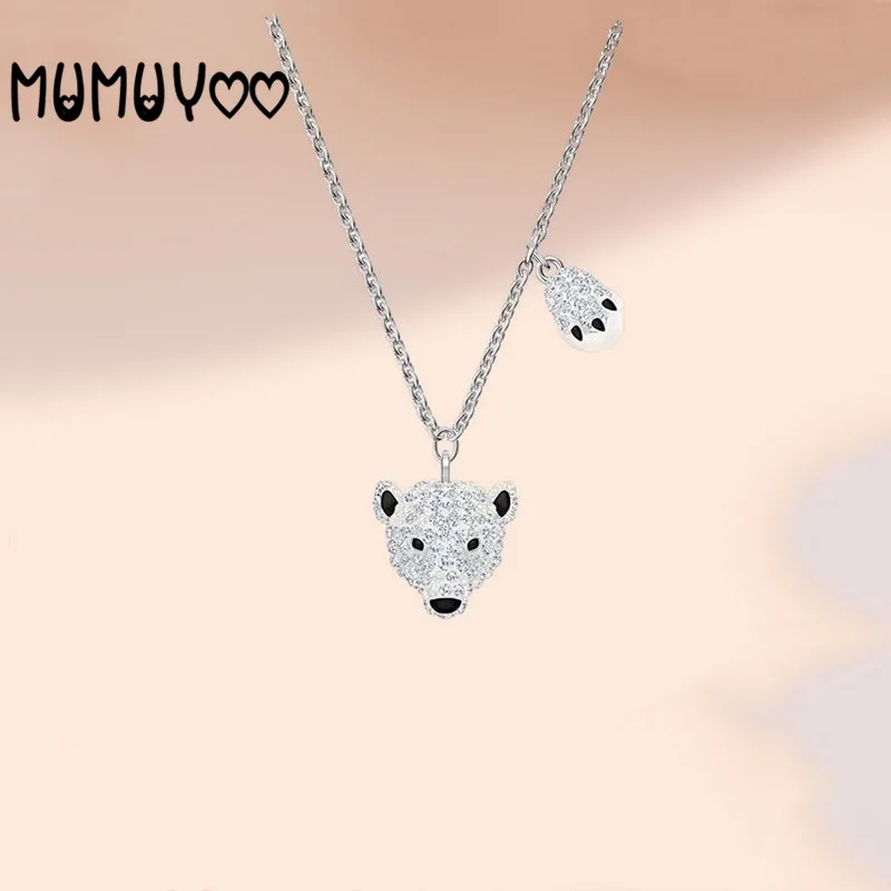 

SWA Fashion Jewelry Name Necklace High Quality New Charms Cute Polar Bear Claw Pendant Female Necklace Female Jewelry With Logo