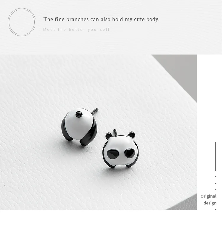 Thaya Lucky Cute Panda серьги-клипс Серебро 925 дизайн история ювелирных изделий для женщин элегантный подарок