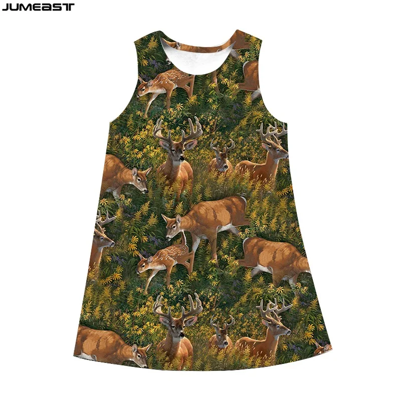 

Jumeast Men Women 3D Dresses Hunting Hunter Camouflage Streetwear Harajuku Summer Fashion Sleeveless Dress Suspender Nightdress